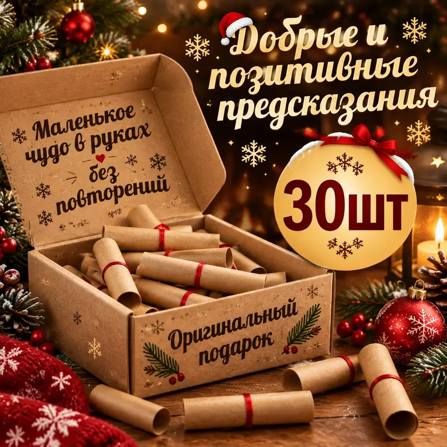 Нажмите, чтобы увеличить Свертки предсказания для компании 30 шт Новогодние